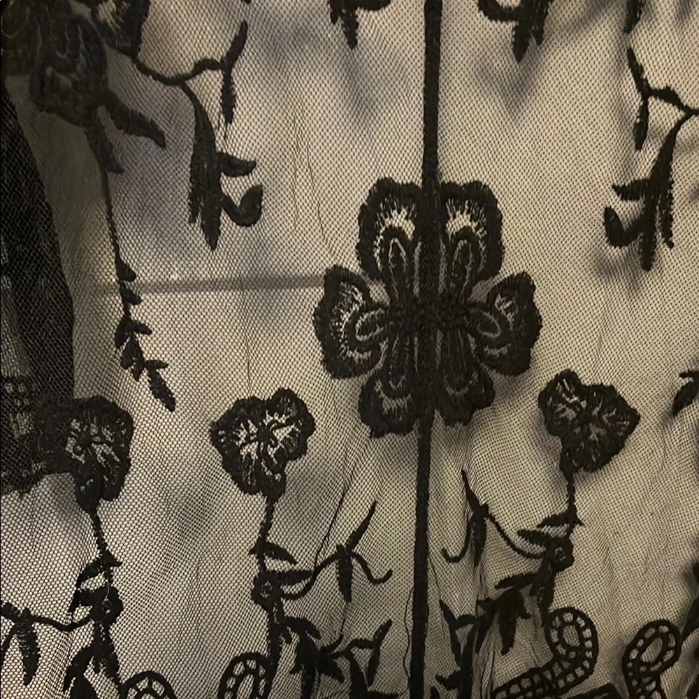 Black Lace Detail Cardigan - Picture 5 of 5